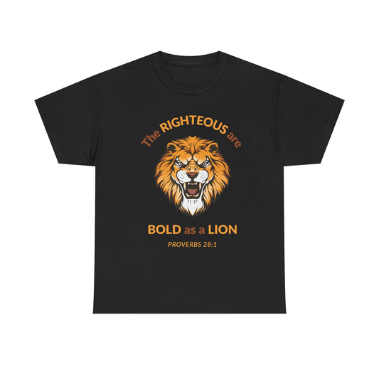 Bold As a Lion - Christian Unisex Heavy Cotton Tee