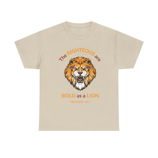 Bold As a Lion - Christian Unisex Heavy Cotton Tee